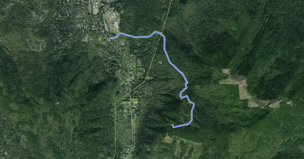 Маршрут Poo Poo Point Trail на спутниковом снимке
