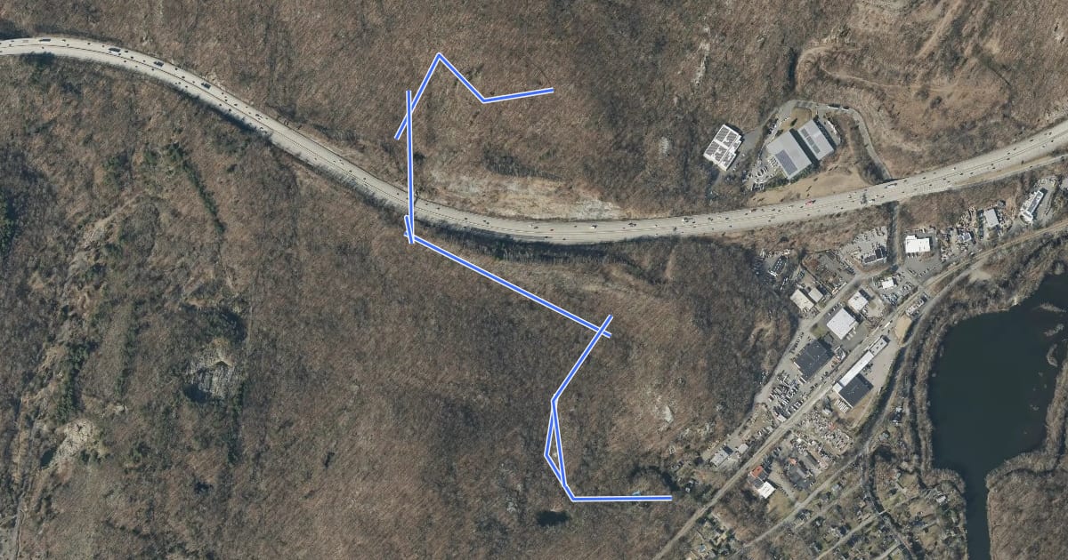 Маршрут Pool Hollow Trail на спутниковом снимке