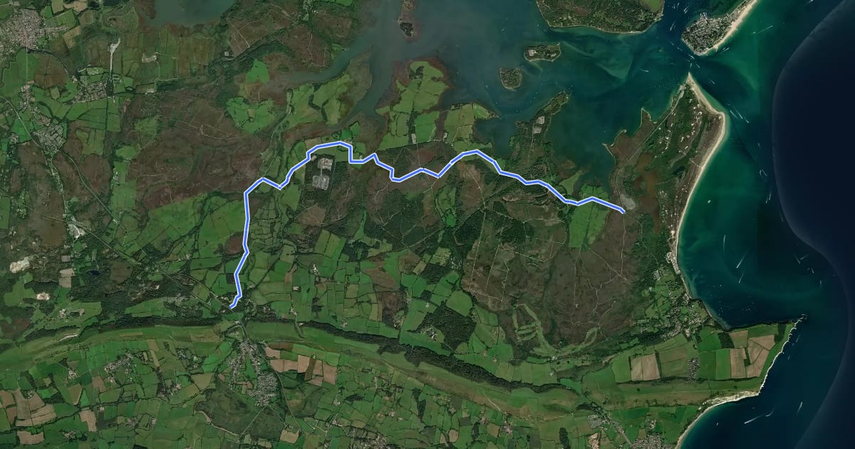 Маршрут Poole Harbour Trails 2 на спутниковом снимке