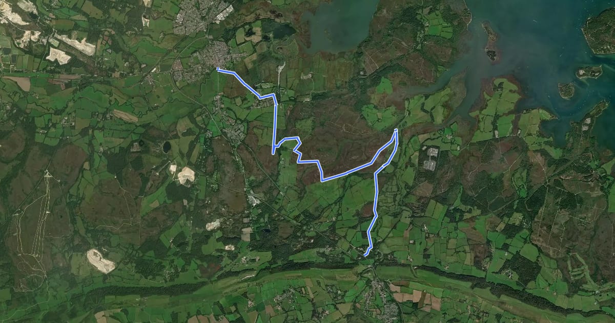 Маршрут Poole Harbour Trails 3 на спутниковом снимке