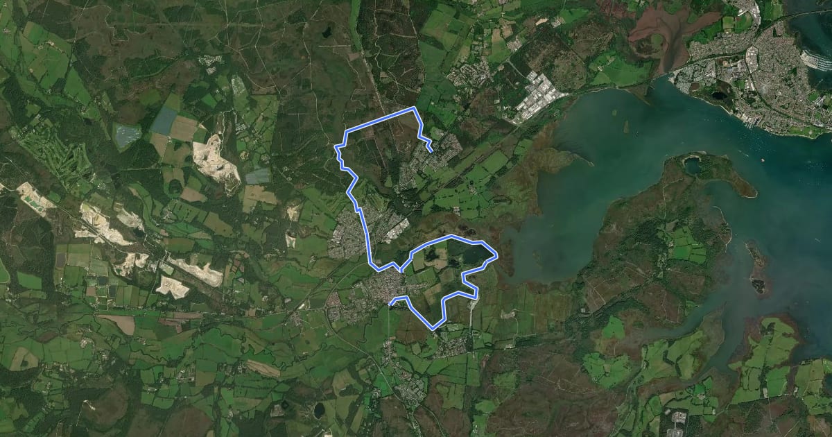 Маршрут Poole Harbour Trails 4 на спутниковом снимке