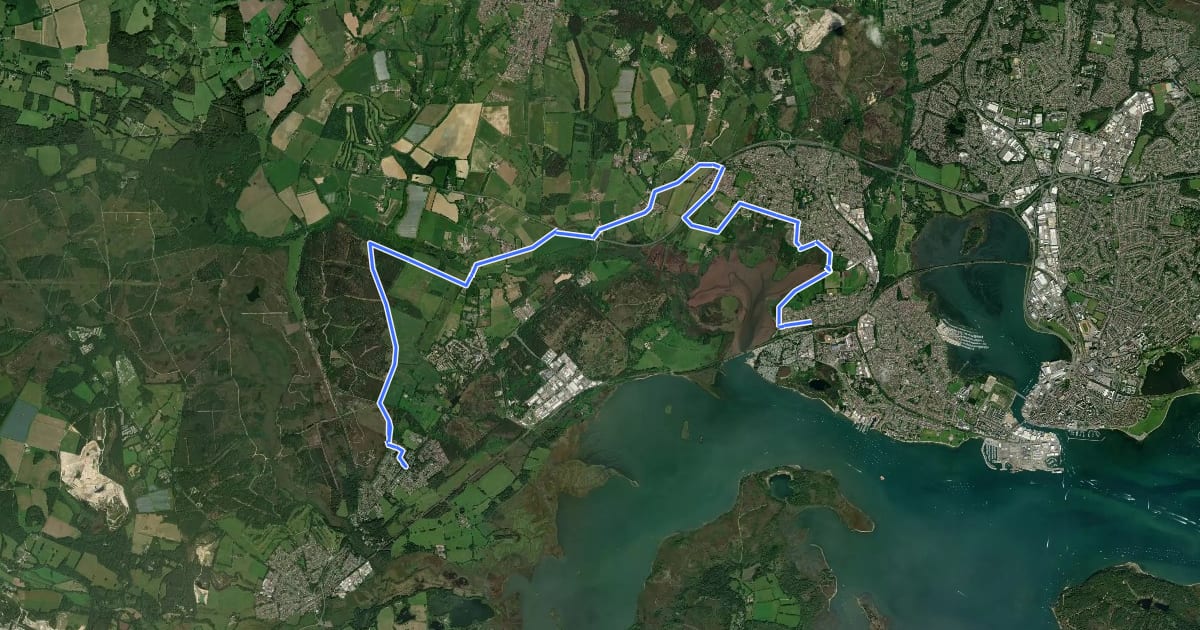 Маршрут Poole Harbour Trails 5b на спутниковом снимке