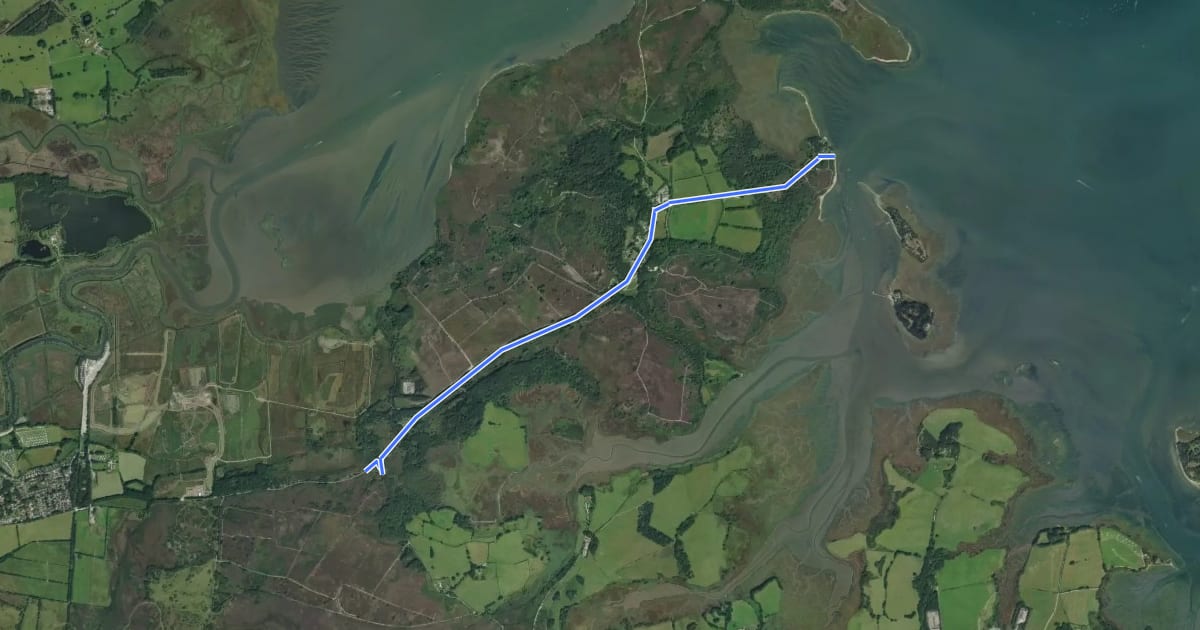 Маршрут Poole Harbour Trails - Arne на спутниковом снимке