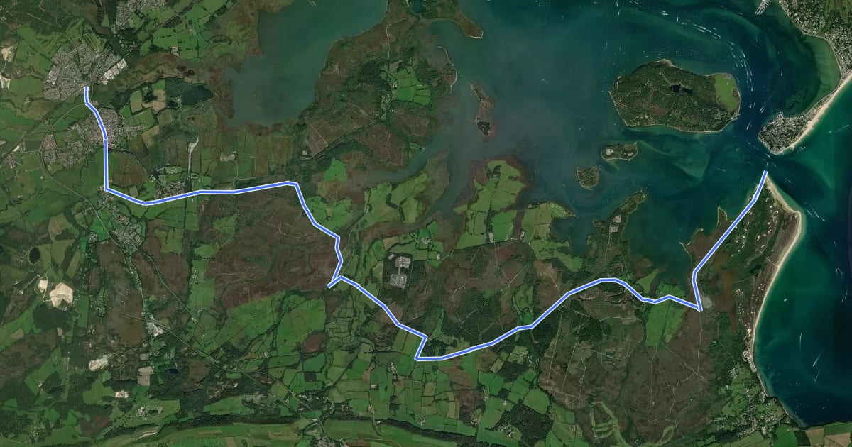 Маршрут Poole Harbour Trails - B на спутниковом снимке