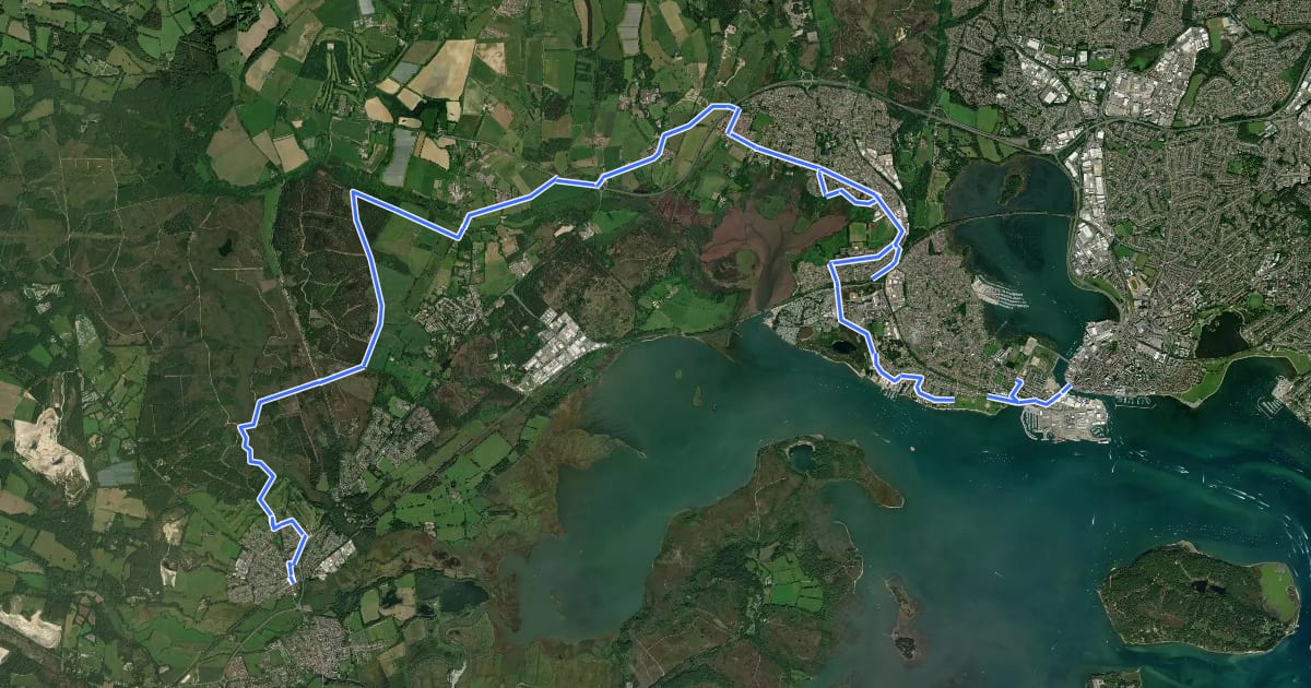 Маршрут Poole Harbour Trails - C на спутниковом снимке