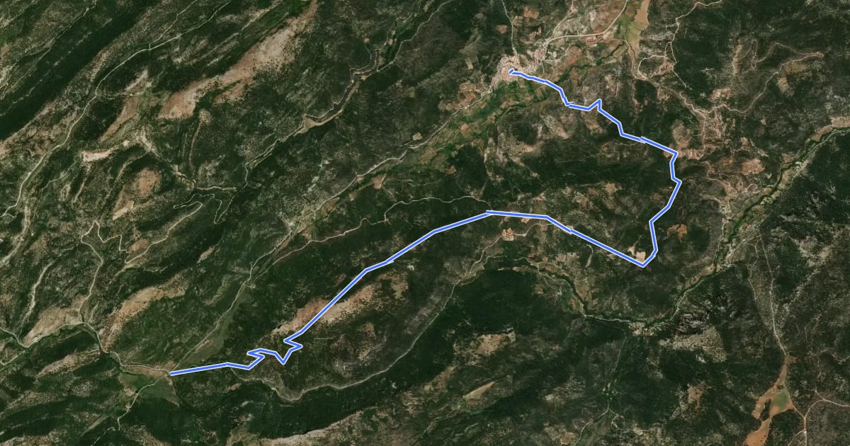 Маршрут Por el Pico Cabeza y Sierra Veracruz на спутниковом снимке
