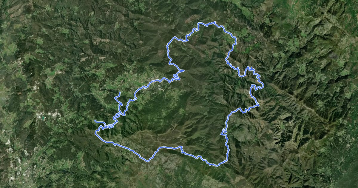 Маршрут Por Montes e Vales de Arouca на спутниковом снимке