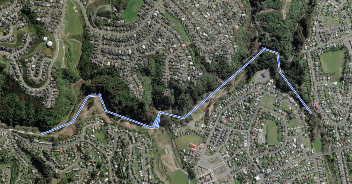 Маршрут Porirua parkrun на спутниковом снимке
