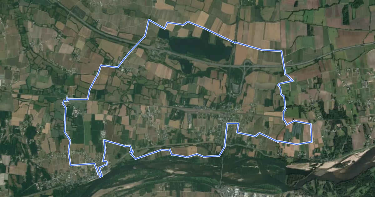 Маршрут Port Boulet - Chouzé-sur-Loire на спутниковом снимке