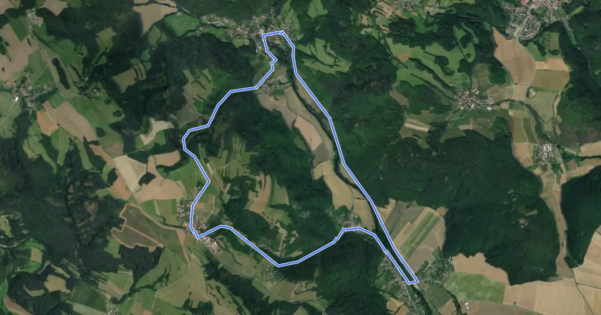 Маршрут Porta - Malý okruh на спутниковом снимке