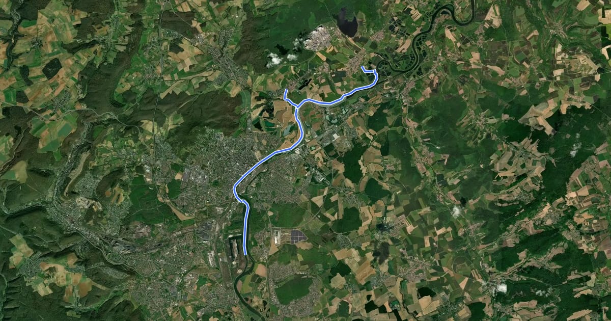 Маршрут Porte de France route cyclable 2 на спутниковом снимке