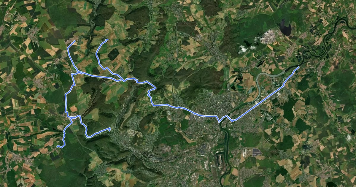 Маршрут Porte de France route cyclable A на спутниковом снимке