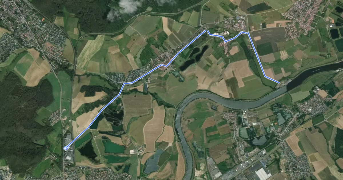 Маршрут Porte de France route cyclable B1 на спутниковом снимке