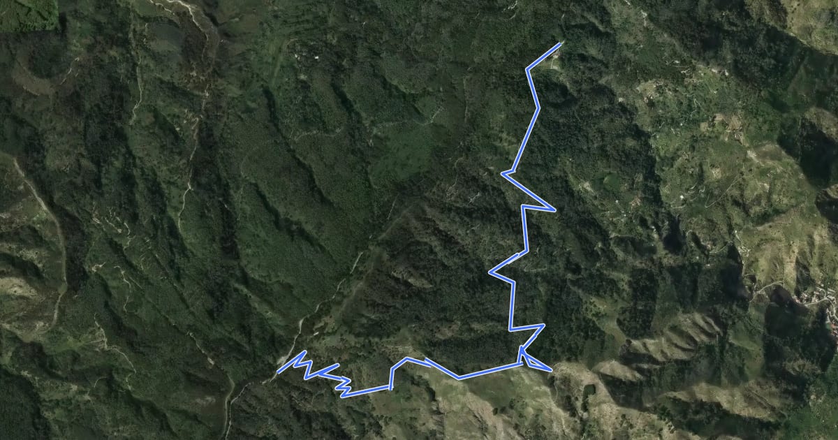 Маршрут Portella Chiarino Foresta di Camaro на спутниковом снимке