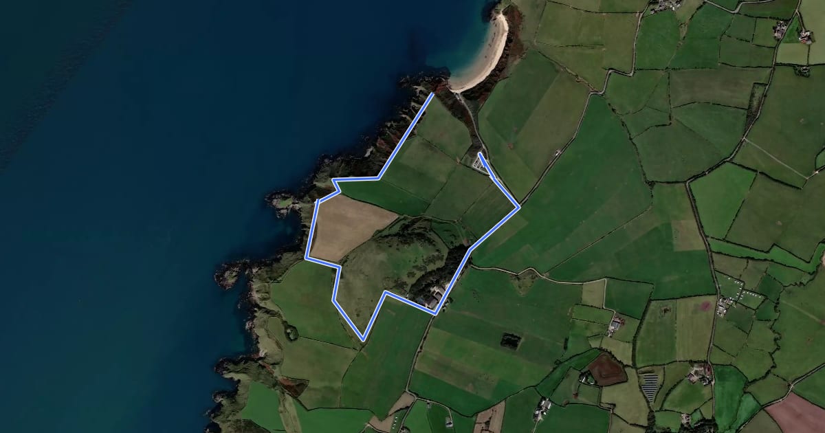 Маршрут Porthor Walk, Llyn на спутниковом снимке