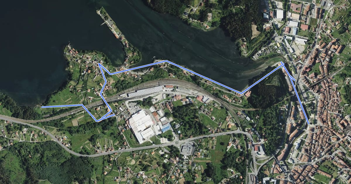 Маршрут Porto Cedeira - Centro da vila на спутниковом снимке