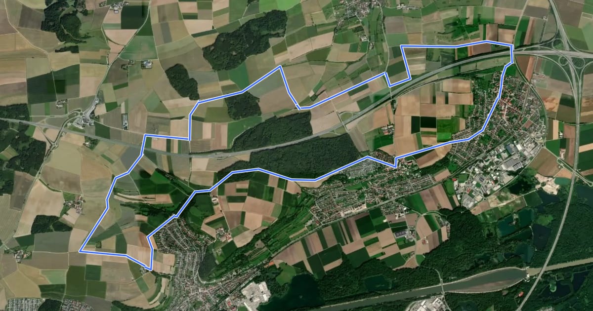 Маршрут Postweg на спутниковом снимке