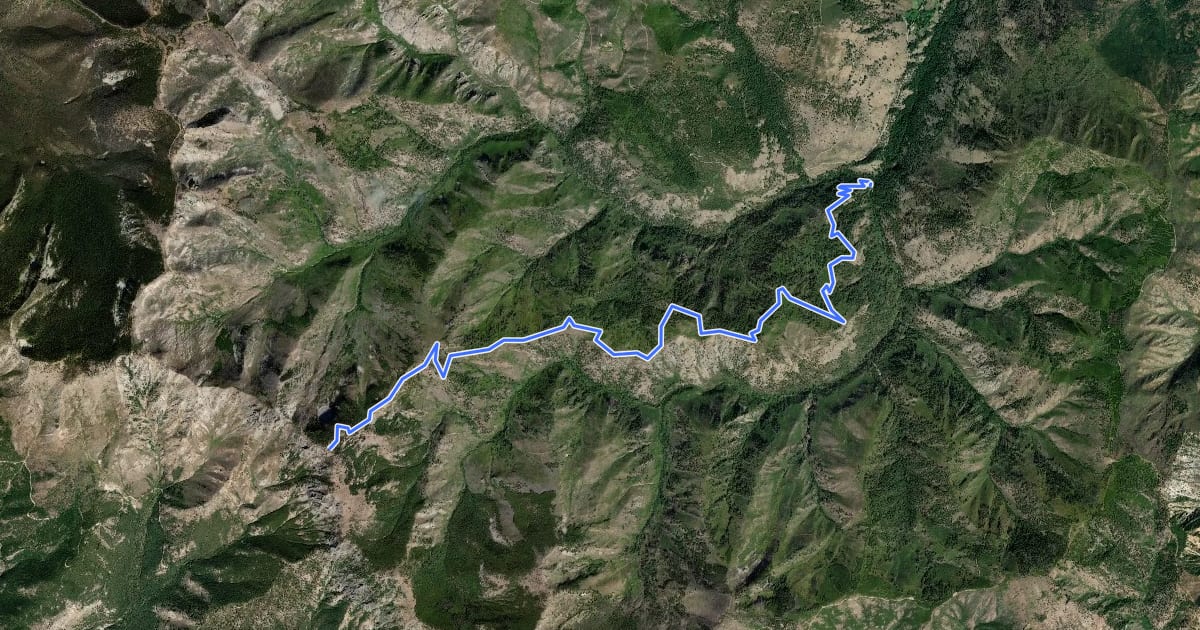 Маршрут Pot Peak Trail на спутниковом снимке