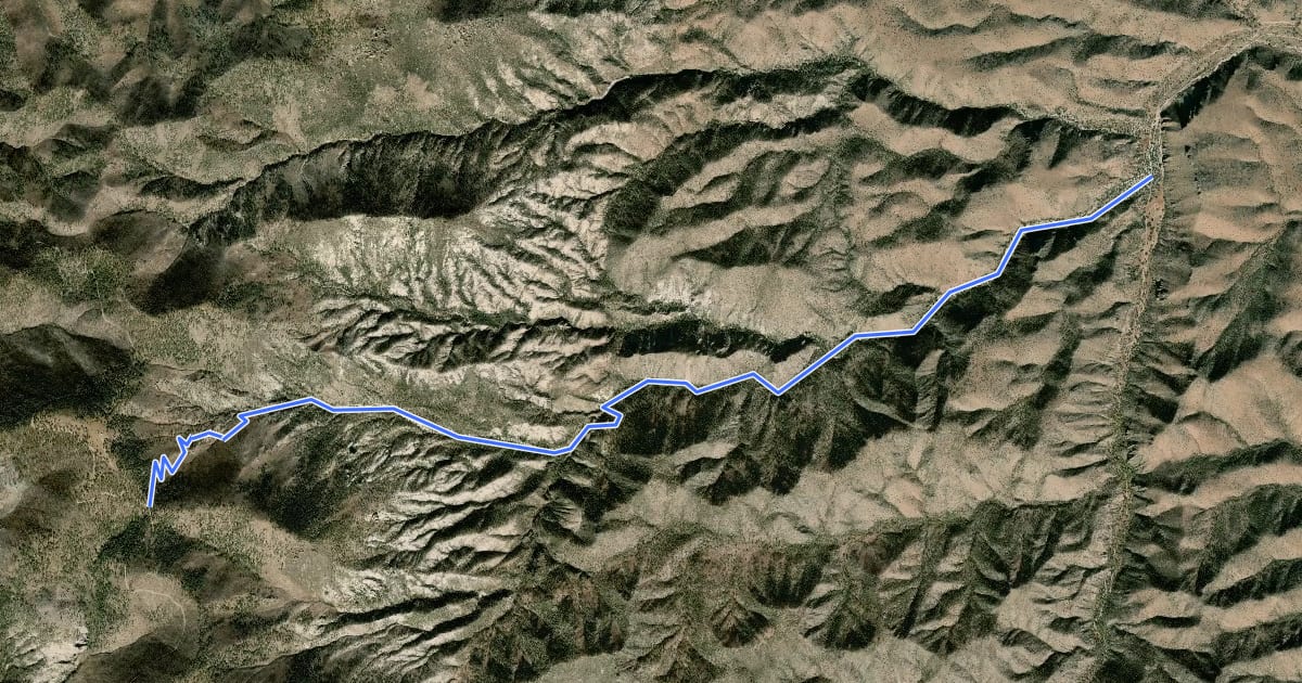Маршрут Potato Canyon Trail на спутниковом снимке
