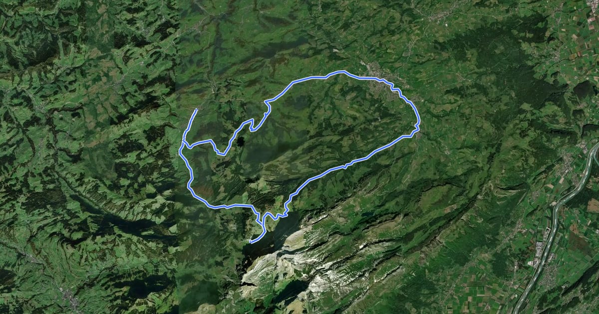 Маршрут Potersalp-Route на спутниковом снимке