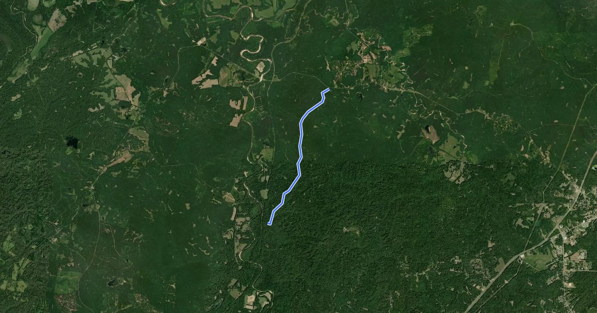 Маршрут Potkopinu Trail на спутниковом снимке