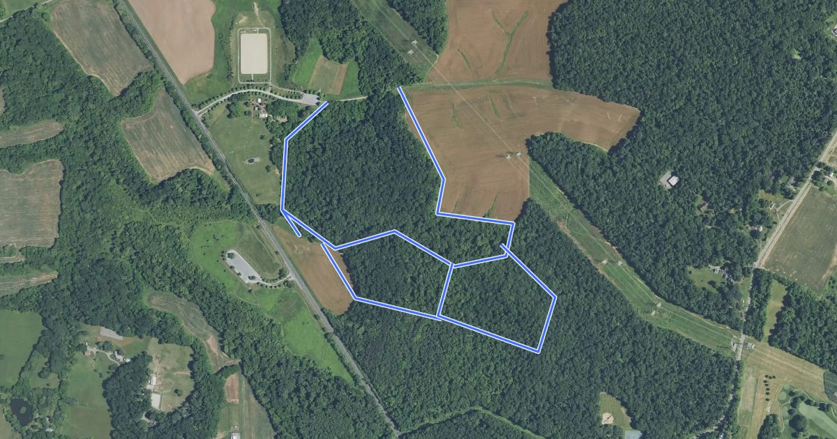 Маршрут Potomac Hunt Trail на спутниковом снимке