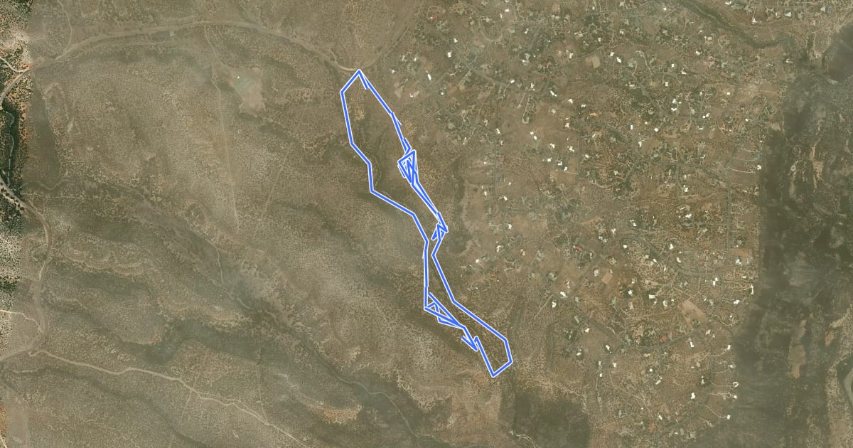 Маршрут Potrillo Canyon Loop на спутниковом снимке