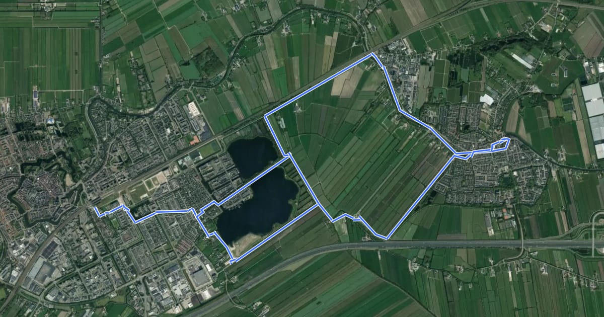 Маршрут Potterskade route на спутниковом снимке