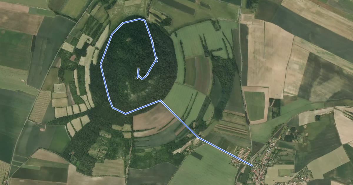 Маршрут Pouť Českého Anděla на спутниковом снимке