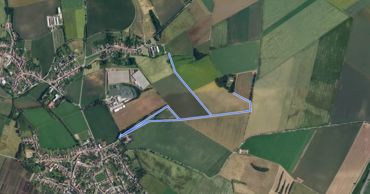 Маршрут Poutní a NS Na Stráž на спутниковом снимке