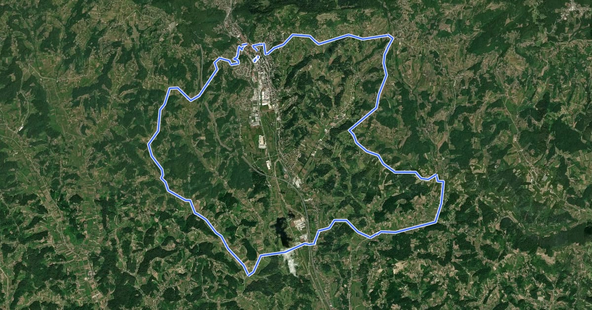 Маршрут Povijesnim putovima krapinskog pračovjeka на спутниковом снимке