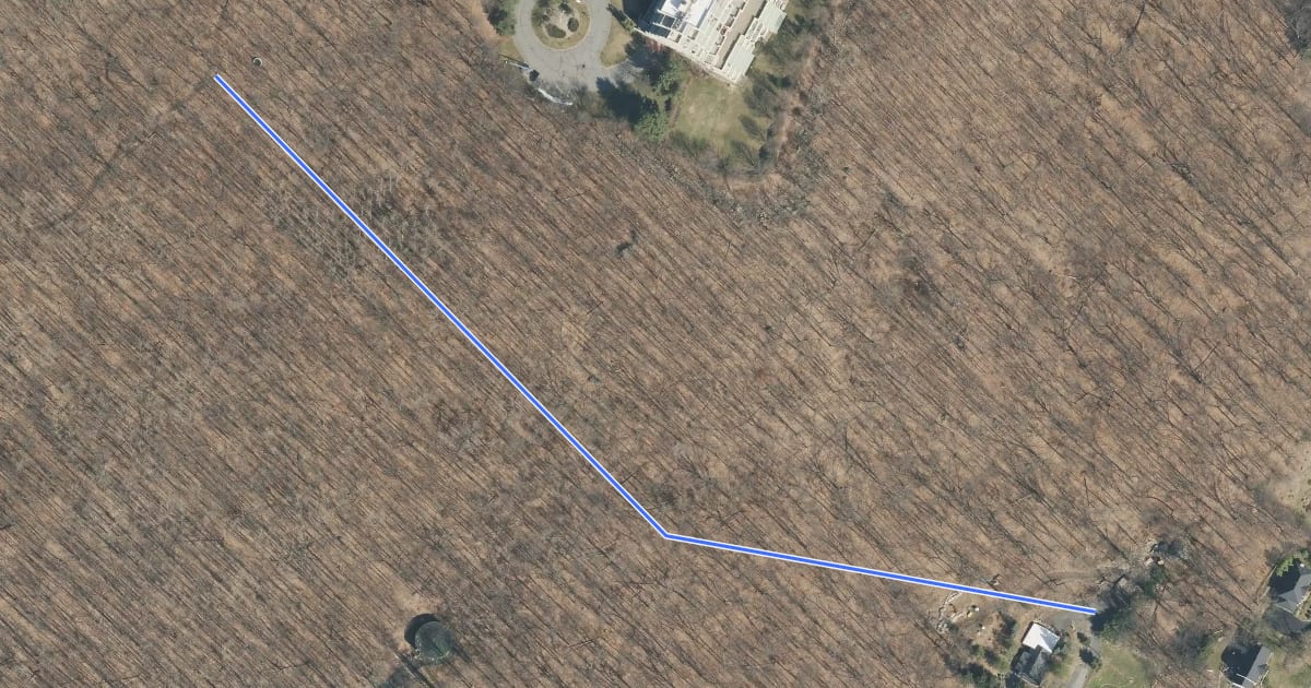 Маршрут Powder Mill Heights to Downtown Morris Plains Trail на спутниковом снимке