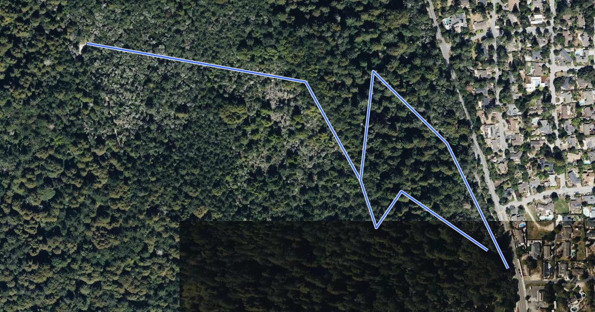 Маршрут Powder Mill Trail на спутниковом снимке