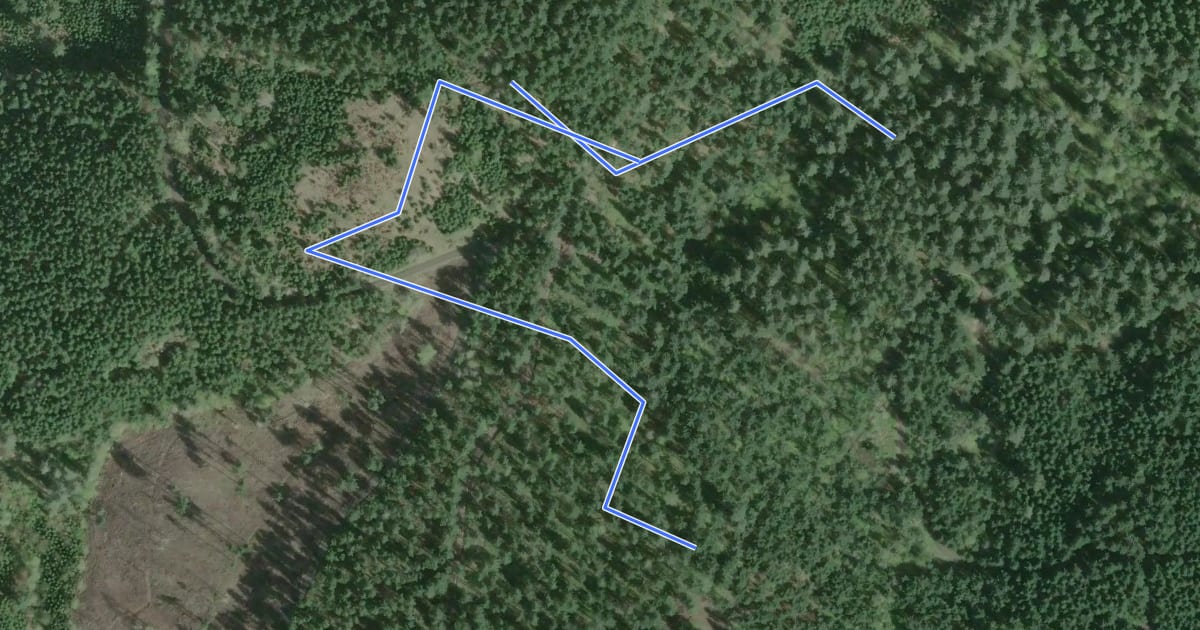 Маршрут Powderhouse Trail на спутниковом снимке