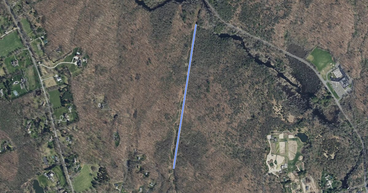 Маршрут Power Line Trail на спутниковом снимке