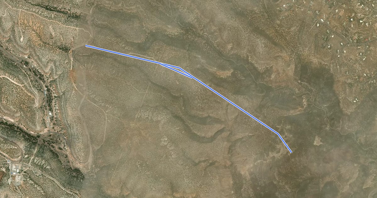 Маршрут Powerline Point Trail на спутниковом снимке
