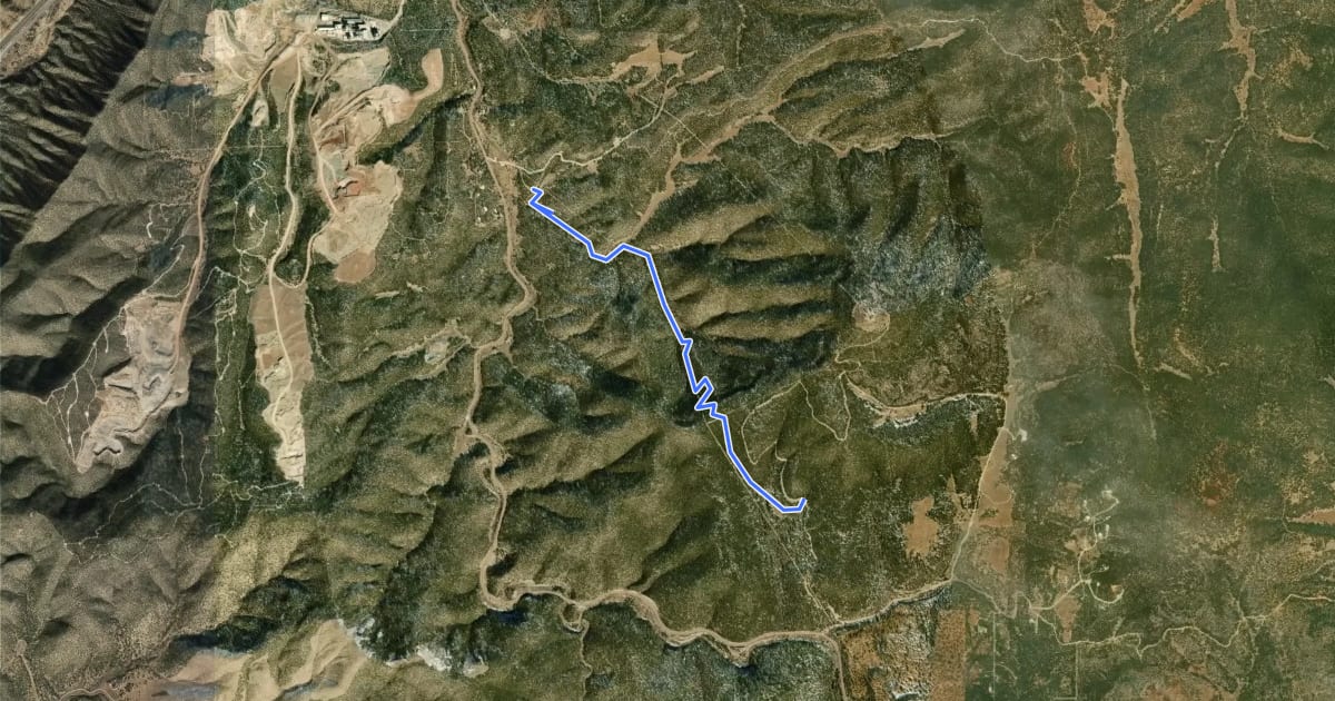 Маршрут Powerline Trail на спутниковом снимке