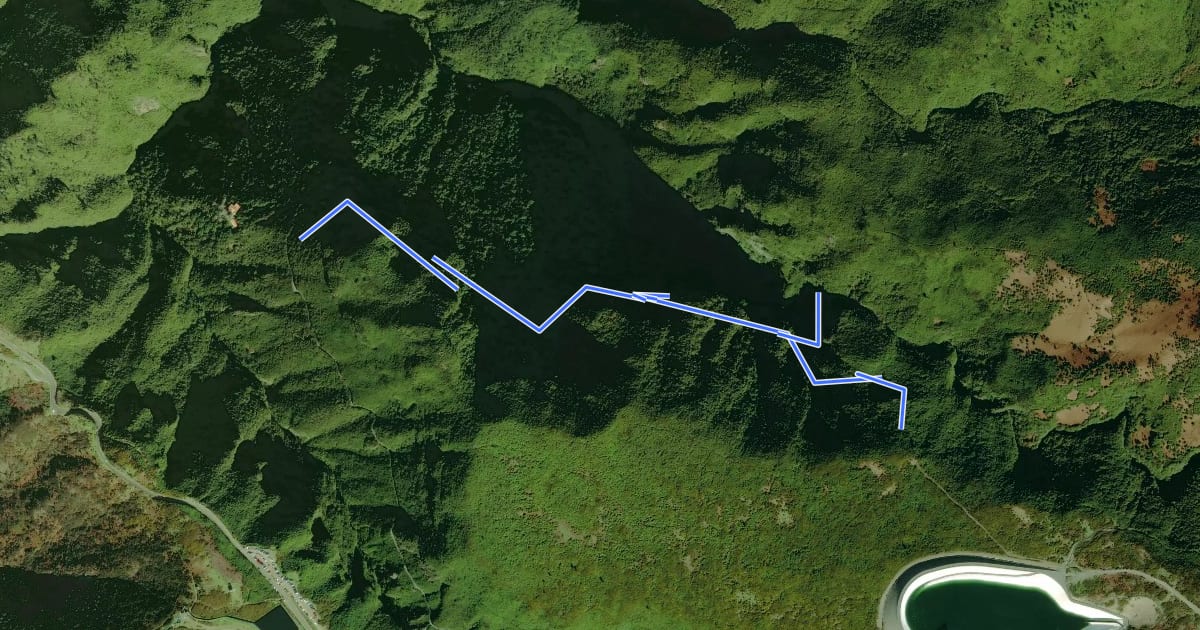Маршрут PR 6.3 - Vereda da Lagoa do Vento на спутниковом снимке