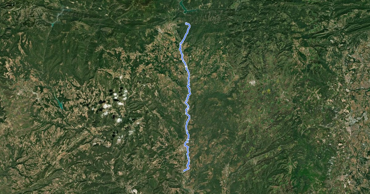 Маршрут PR-C 144 Ruta de les Colònies en BTT на спутниковом снимке