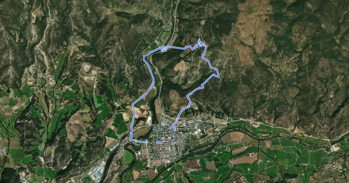 Маршрут PR-C 62 La Seu d'Urgell - Calbinyà на спутниковом снимке