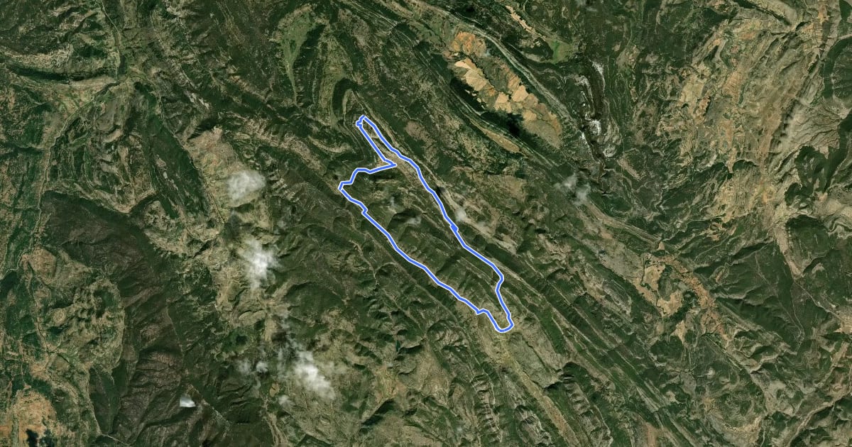 Маршрут PR-CU 113 Ruta cicloturista de Zafrilla на спутниковом снимке