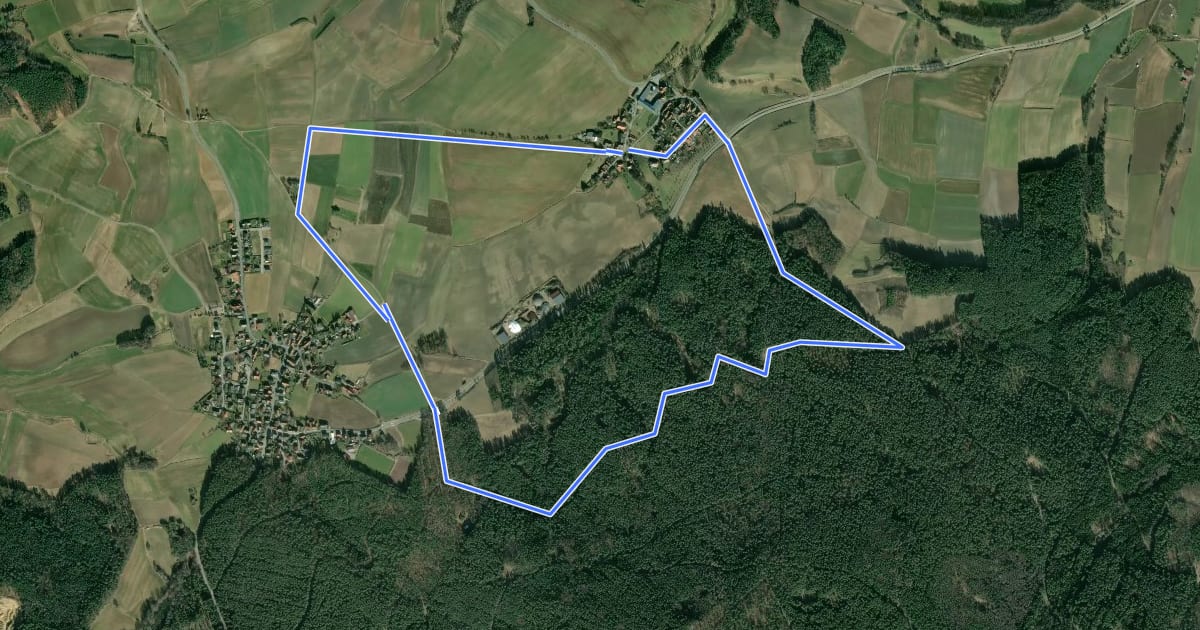 Маршрут Prügeler Rundweg (Altenkunstadt) на спутниковом снимке