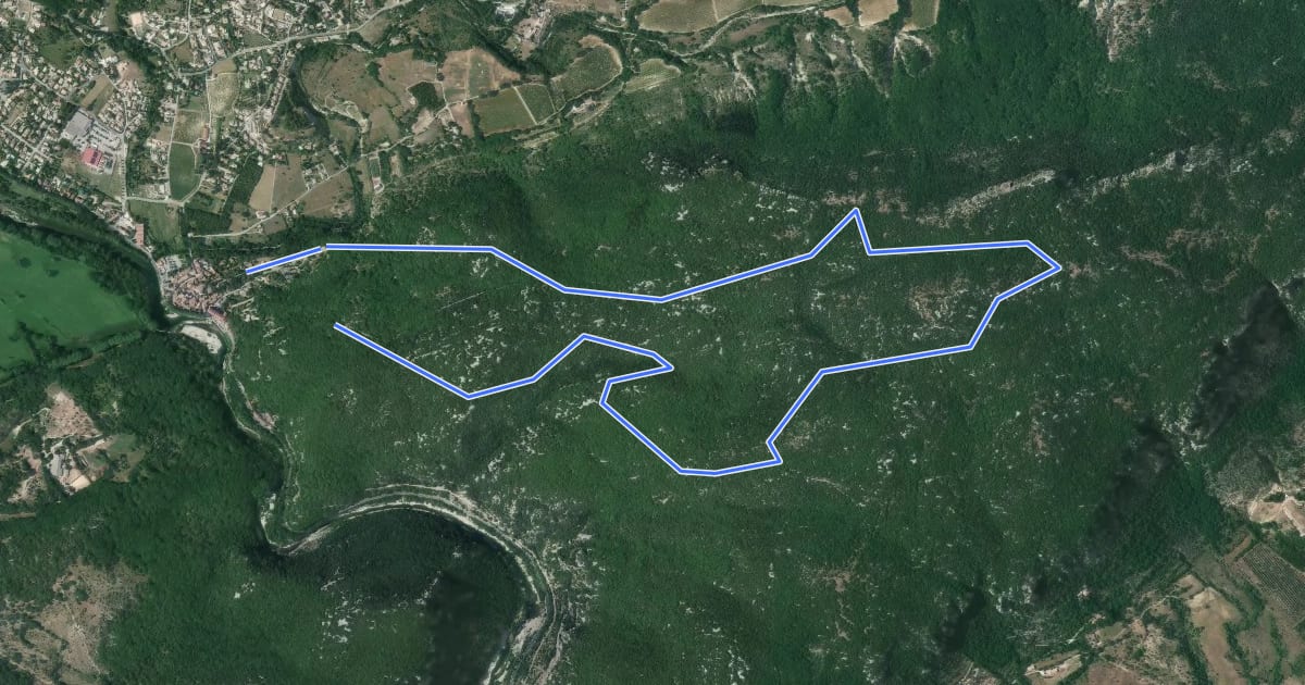 Маршрут PR Plateau du Thaurac на спутниковом снимке