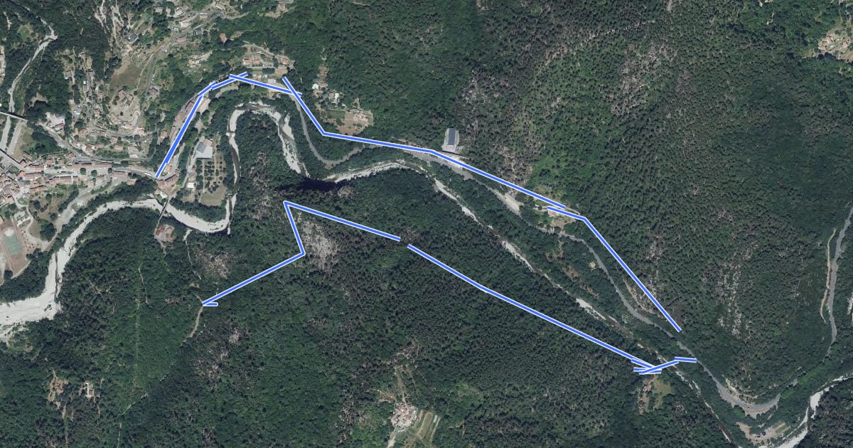 Маршрут PR Sentier de Molières на спутниковом снимке
