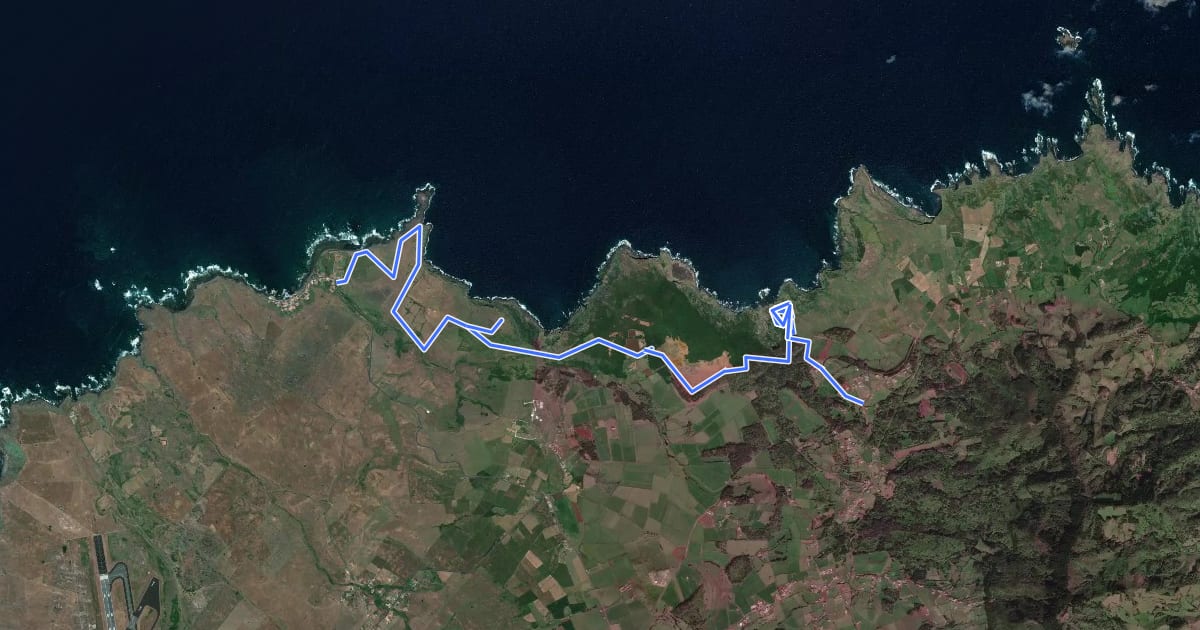 Маршрут PR01SMA Costa Norte на спутниковом снимке