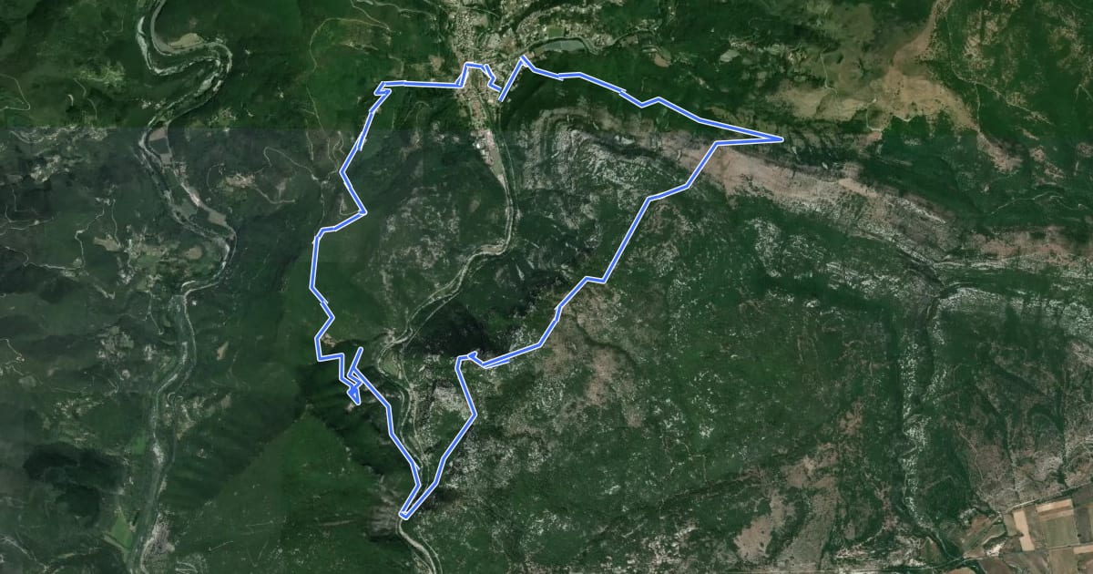 Маршрут PR22 Le Ranc de Banes на спутниковом снимке
