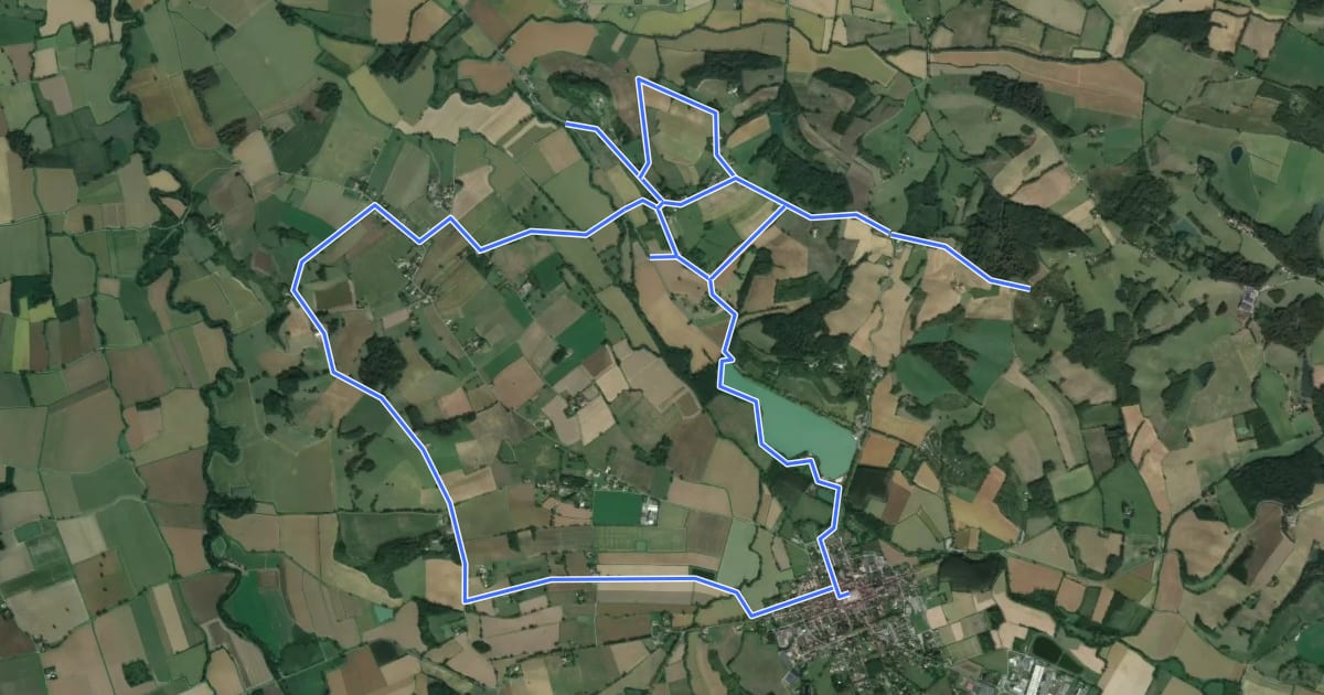 Маршрут PR7 :Circuit des coteaux на спутниковом снимке