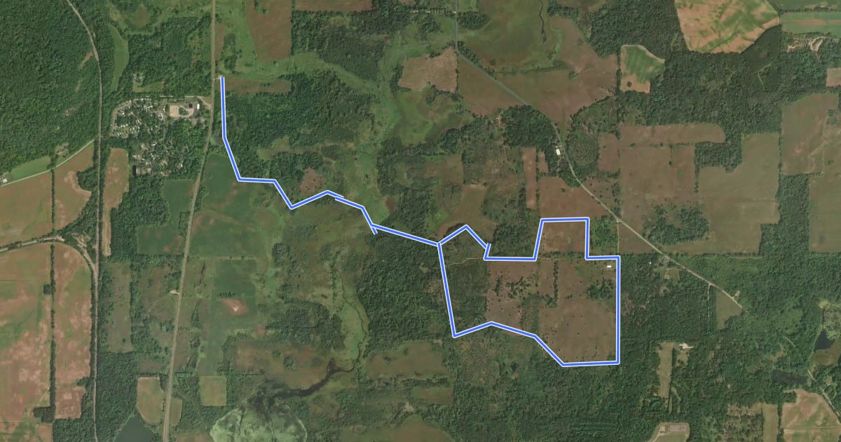 Маршрут Prairie View Trail на спутниковом снимке