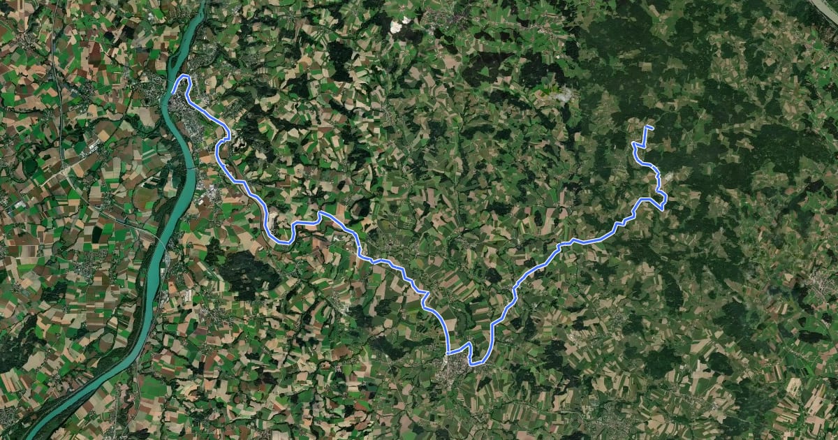 Маршрут Pram-Sauwald-Tour на спутниковом снимке