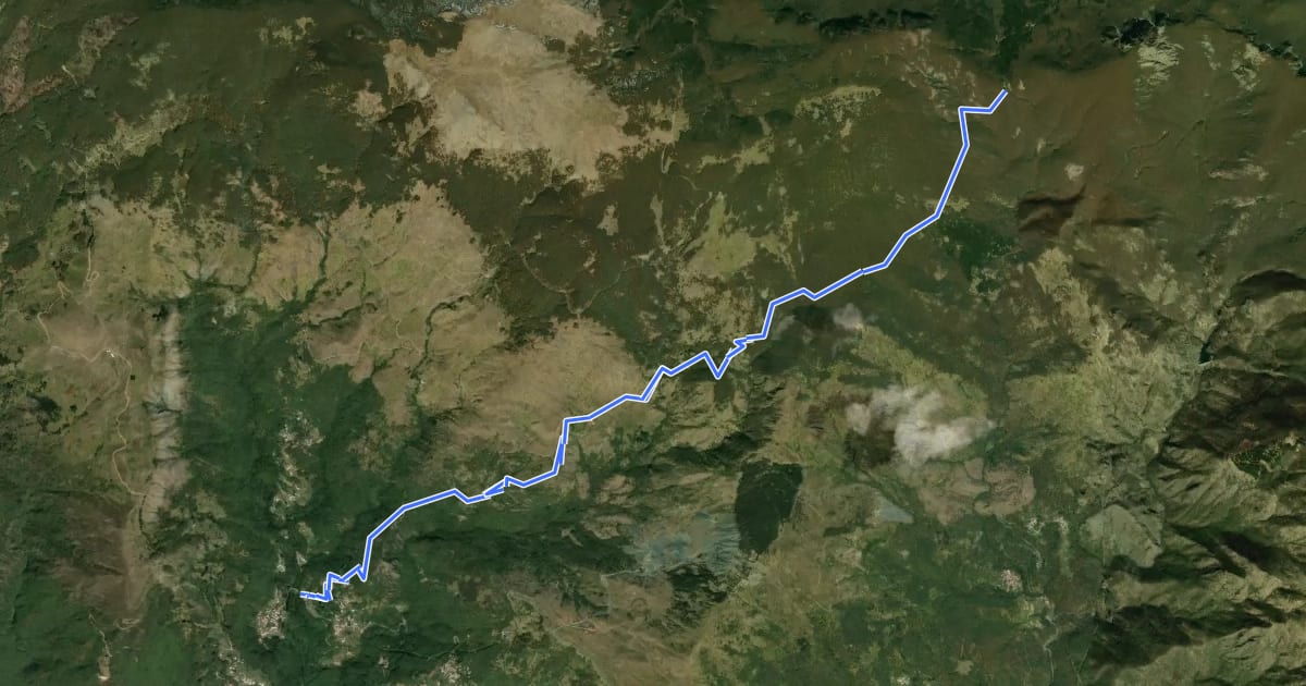 Маршрут Prato Sopralacroce - Passo dell'Incisa на спутниковом снимке